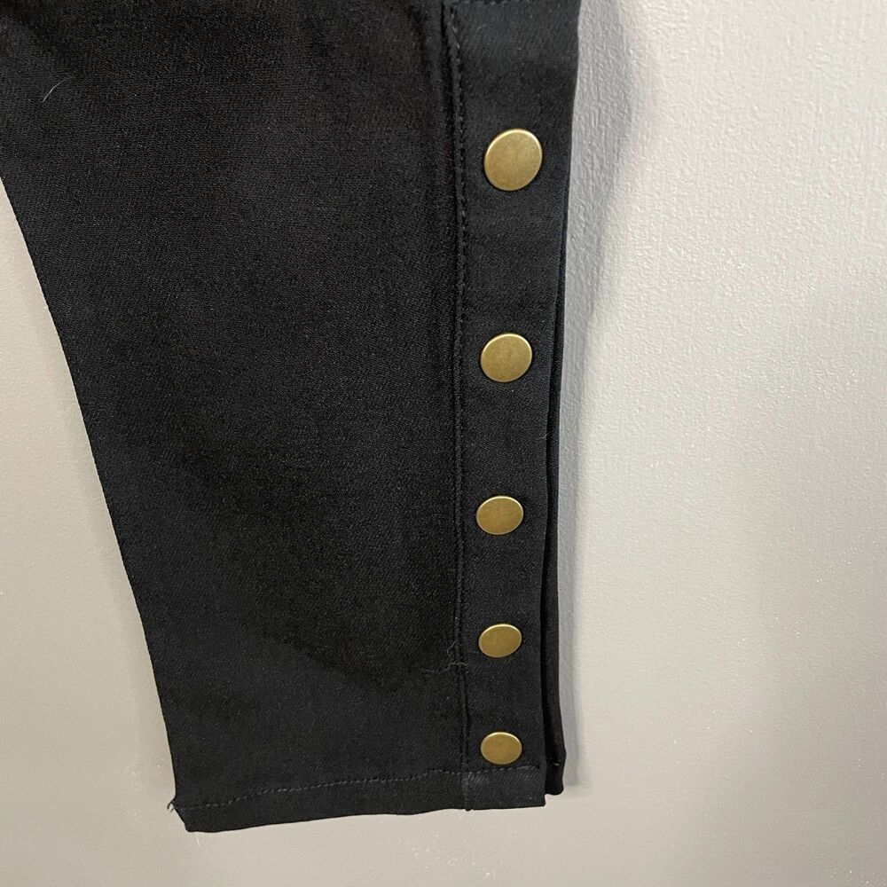 Unique Vintage Womens L Black Studded Skinny Western Cowboy Howdy Pants NWT - Picture 9 of 10
